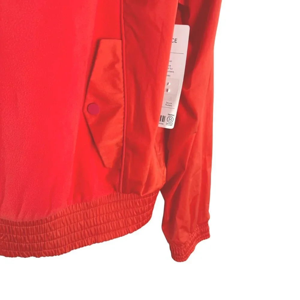 Athleta Zion‎ Microfleece Full Zip Jacket Medium Torch Red Polyester NWT CJ-1898